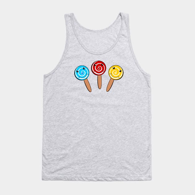 Lollipop, Lollipop (Solid) Tank Top by traditionation